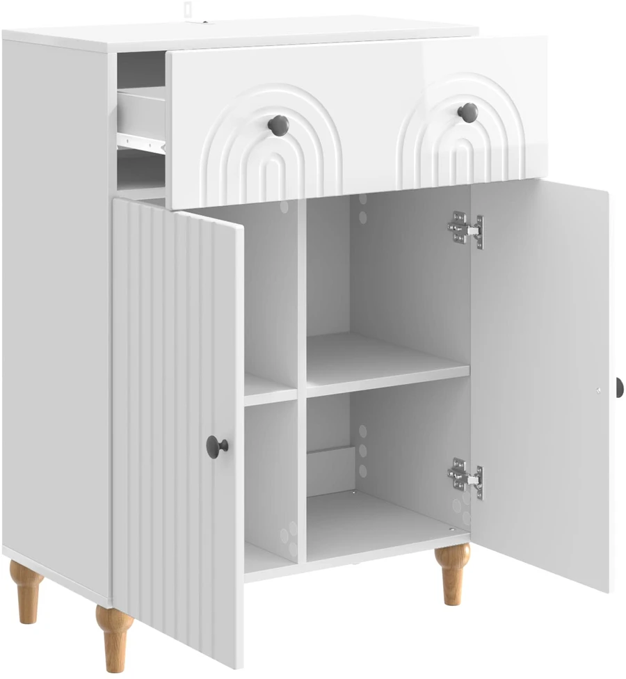 Kabalas Itin blizgi balta 66 x 34,5 x 90 cm Apdirbta mediena