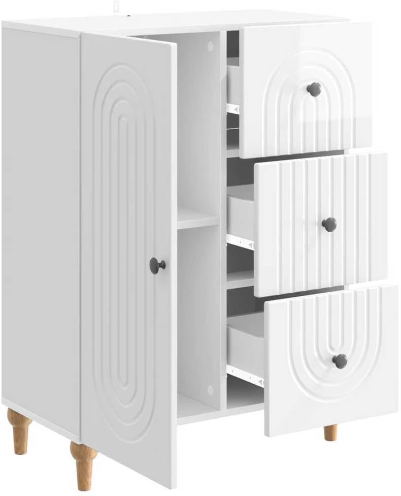 Kabalas Itin blizgi balta 66 x 34,5 x 90 cm Apdirbta mediena