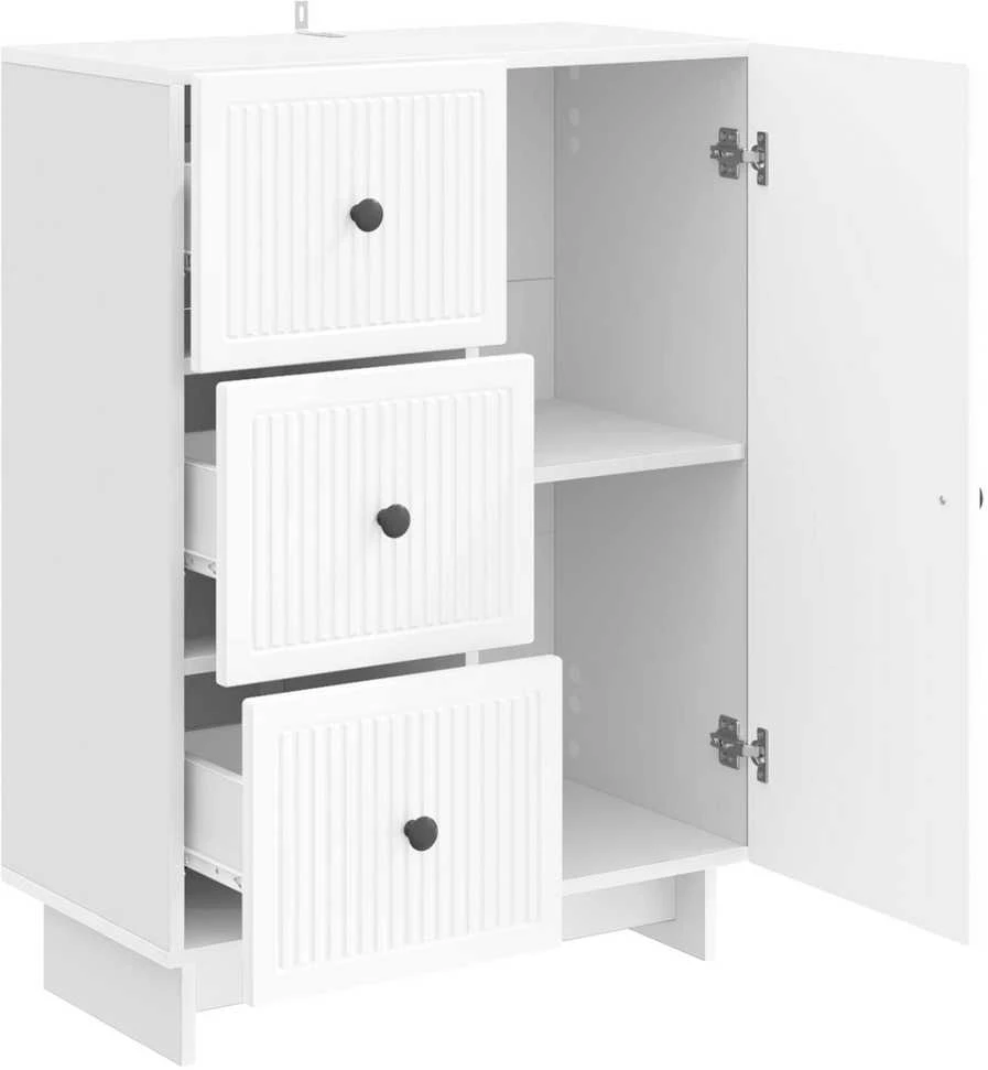 Kabalas Itin blizgi balta 66 x 34,5 x 90 cm Apdirbta mediena