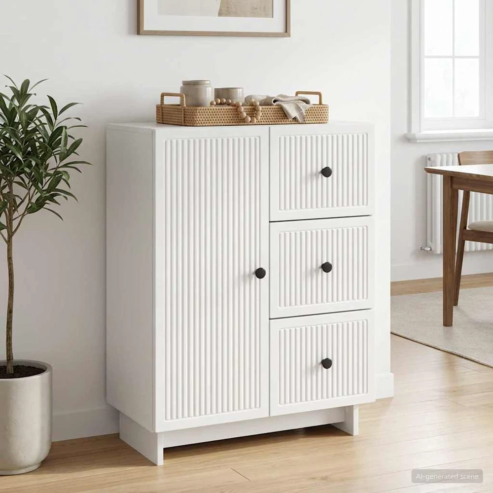Kabalas Itin blizgi balta 66 x 34,5 x 90 cm Apdirbta mediena