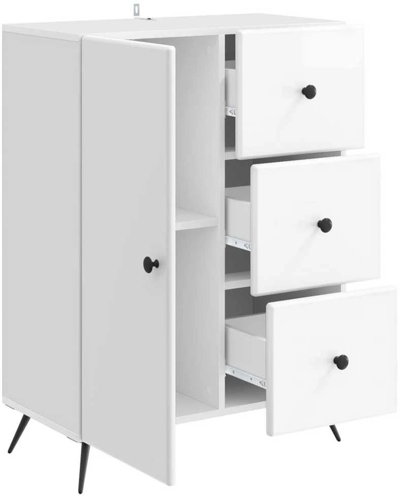 Kabalas Itin blizgi balta 66 x 34,5 x 90 cm Apdirbta mediena