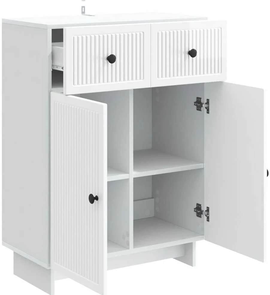 Kabalas Itin blizgi balta 66 x 34,5 x 90 cm Apdirbta mediena