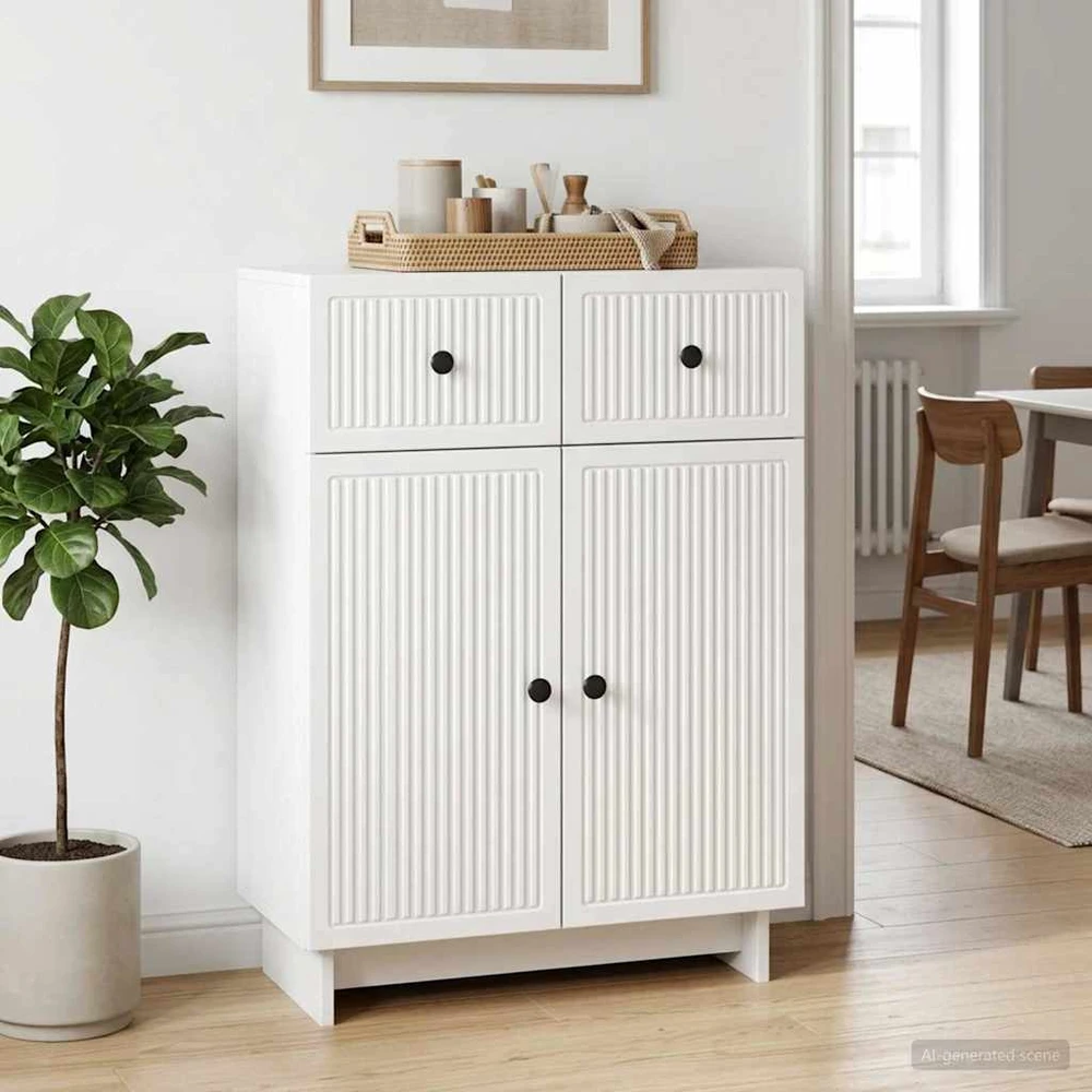 Kabalas Itin blizgi balta 66 x 34,5 x 90 cm Apdirbta mediena