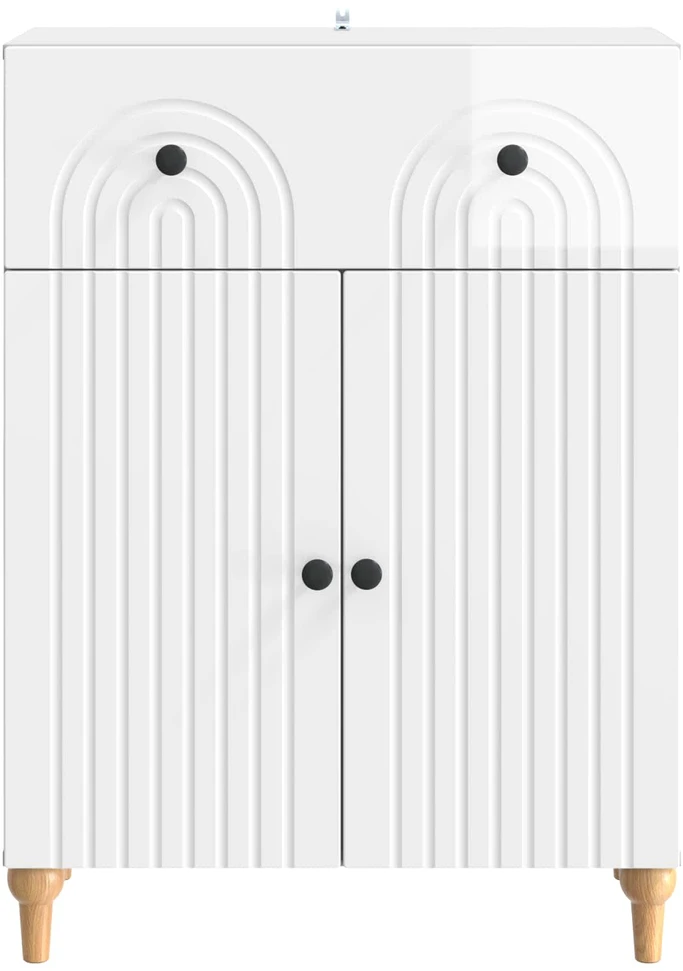 Kabalas Itin blizgi balta 66 x 34,5 x 90 cm Apdirbta mediena