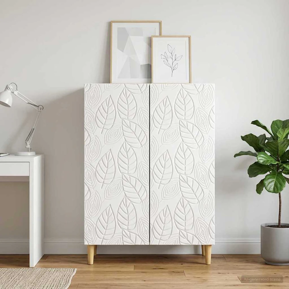 Kabalas Itin blizgi balta 66 x 34,5 x 90 cm Apdirbta mediena