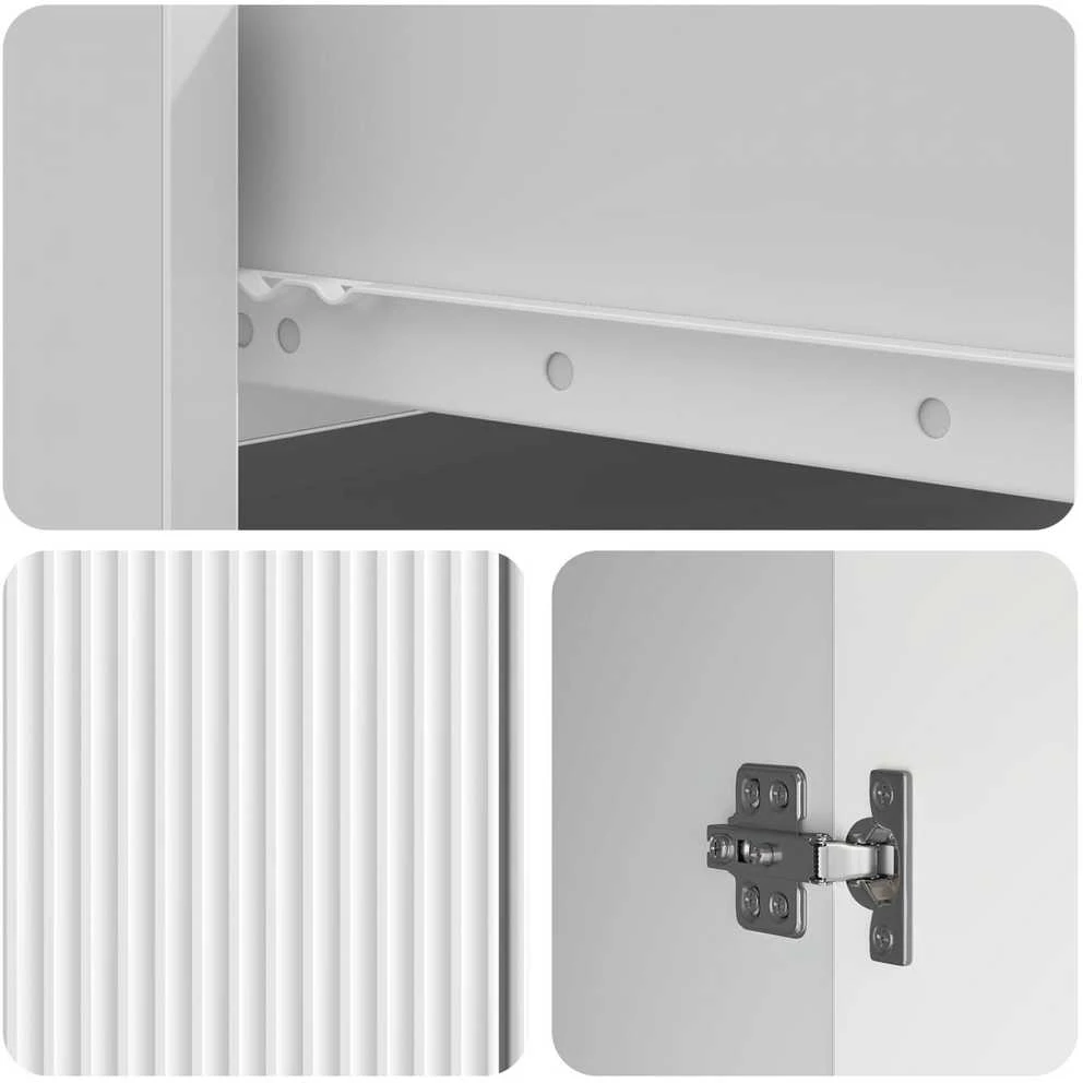 Kabalas Itin blizgi balta 66 x 34,5 x 90 cm Apdirbta mediena