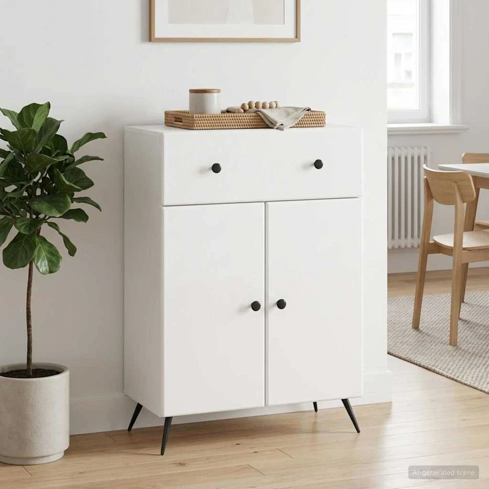 Kabalas Itin blizgi balta 66 x 34,5 x 90 cm Apdirbta mediena
