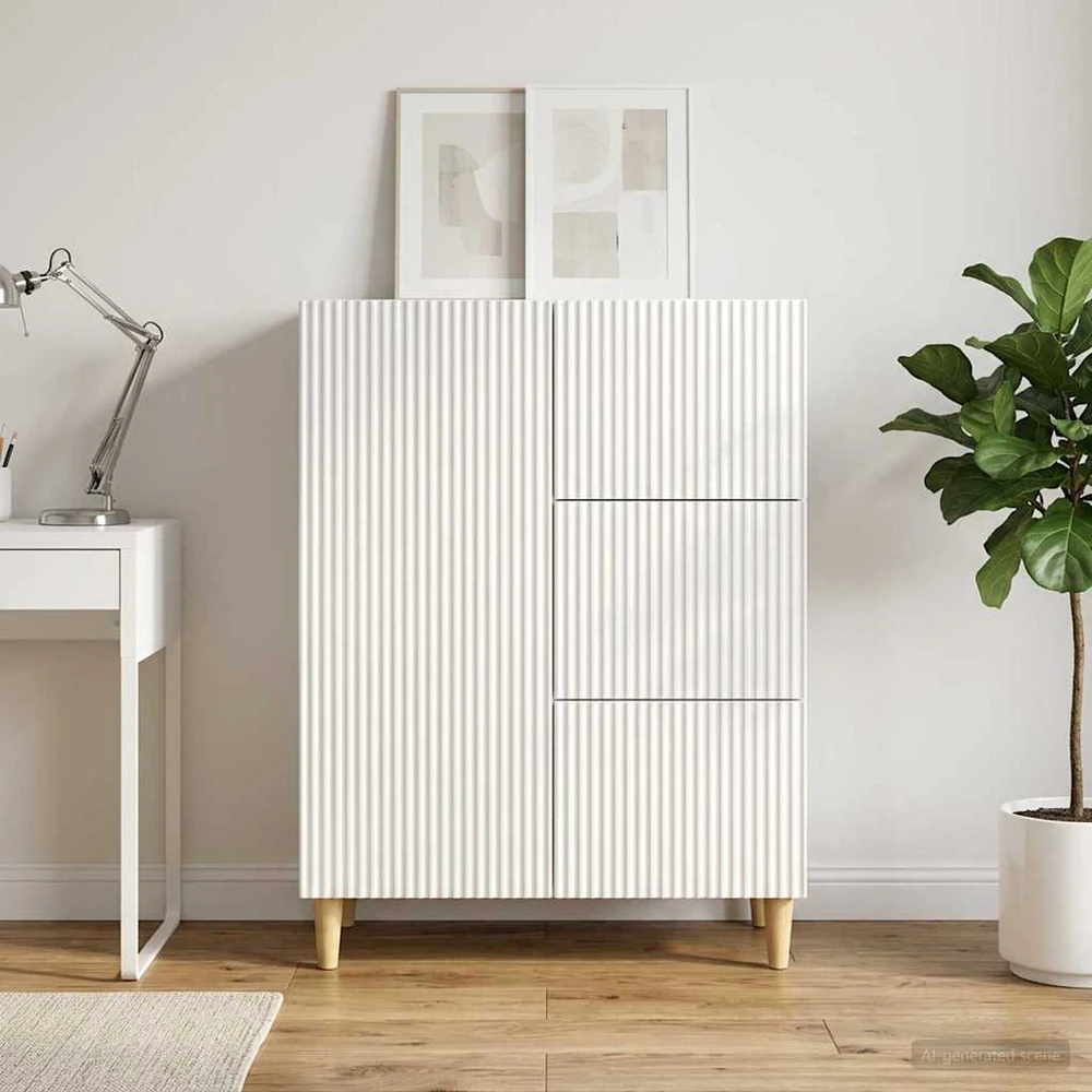 Kabalas Itin blizgi balta 66 x 34,5 x 90 cm Apdirbta mediena