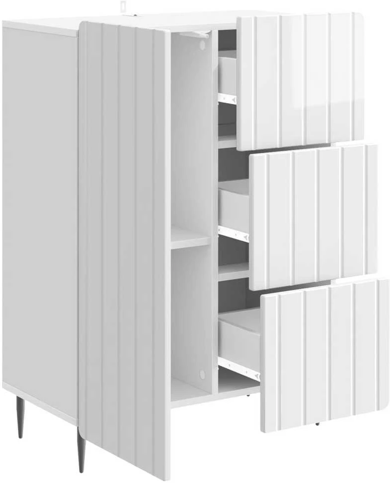 Kabalas Itin blizgi balta 66 x 34,5 x 91,5 cm Apdirbta mediena