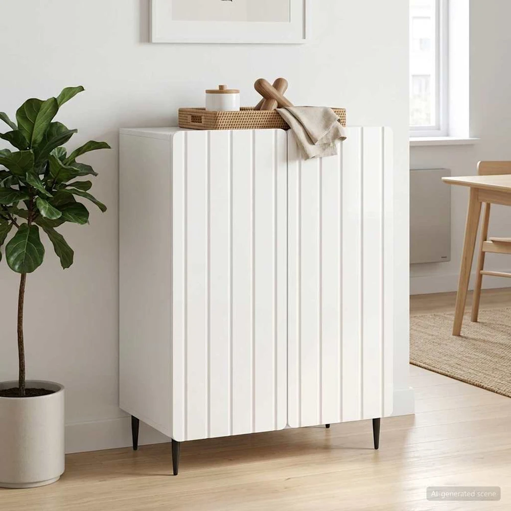 Kabalas Itin blizgi balta 66 x 34,5 x 92 cm Apdirbta mediena