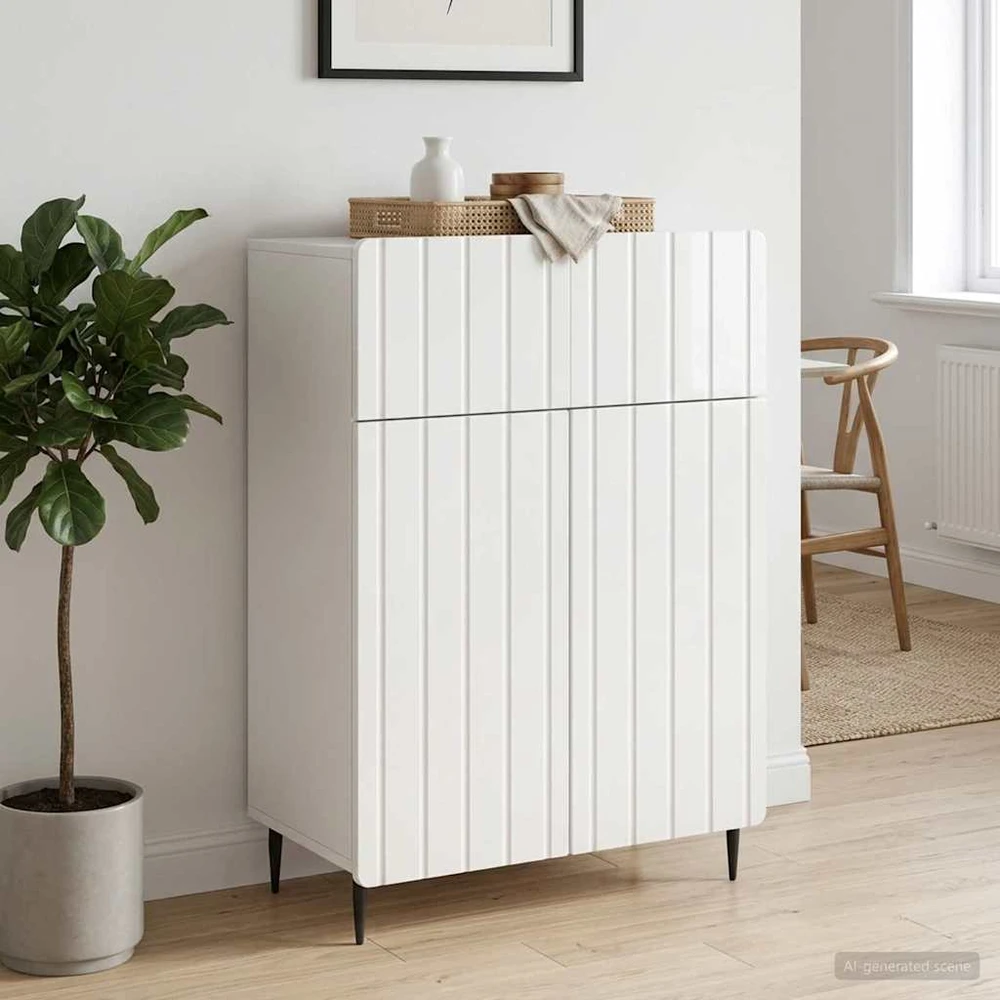 Kabalas Itin blizgi balta 66 x 34,5 x 92 cm Apdirbta mediena