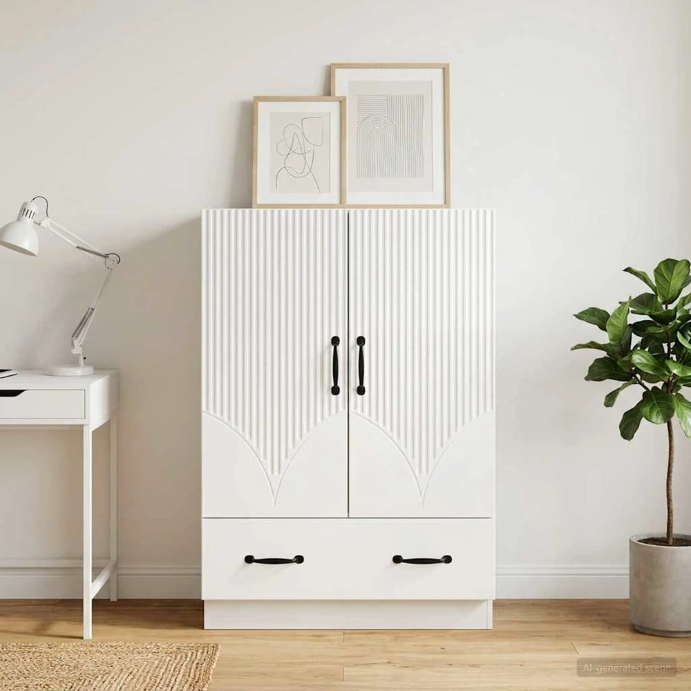 Kabalas Itin blizgi balta 66 x 34,5 x 92 cm Apdirbta mediena