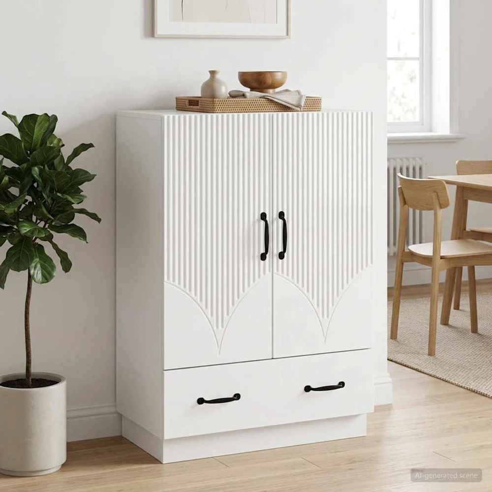 Kabalas Itin blizgi balta 66 x 34,5 x 92 cm Apdirbta mediena