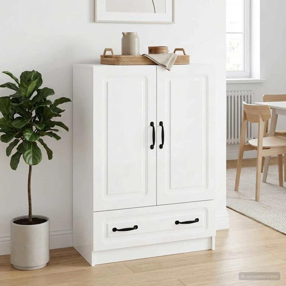 Kabalas Itin blizgi balta 66 x 34,5 x 92 cm Apdirbta mediena