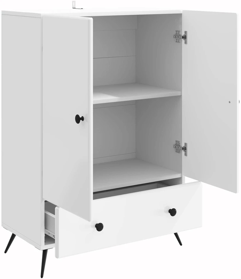 Kabalas Itin blizgi balta 66 x 34,5 x 95 cm Apdirbta mediena