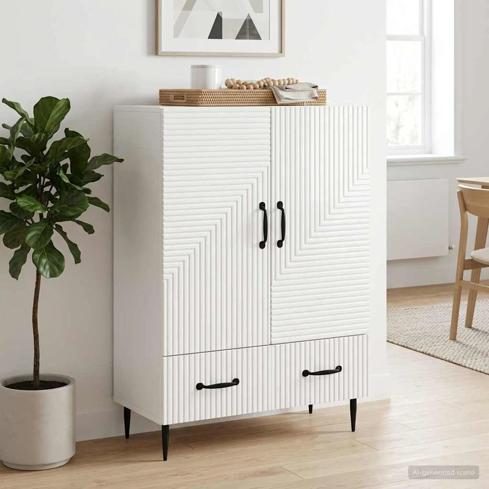 Kabalas Itin blizgi balta 66 x 34,5 x 95 cm Apdirbta mediena