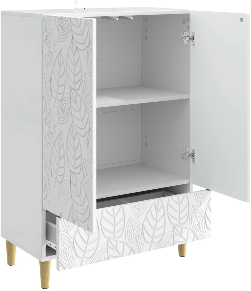 Kabalas Itin blizgi balta 66 x 34,5 x 95 cm Apdirbta mediena