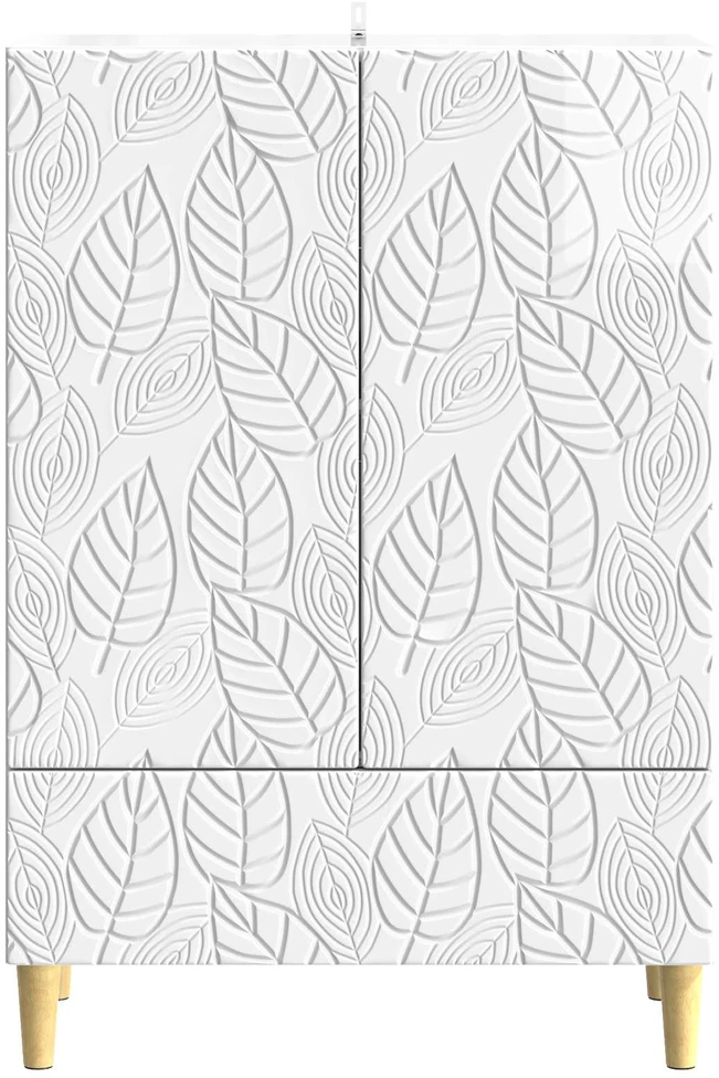 Kabalas Itin blizgi balta 66 x 34,5 x 95 cm Apdirbta mediena