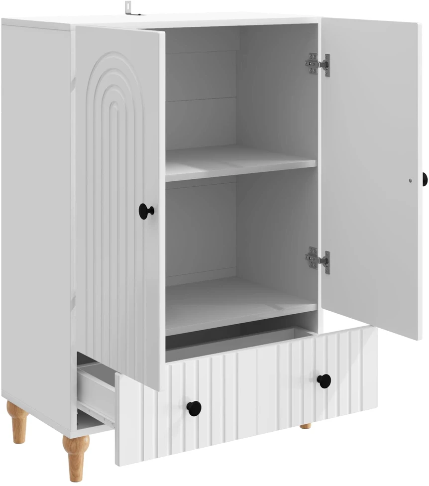 Kabalas Itin blizgi balta 66 x 34,5 x 95 cm Apdirbta mediena