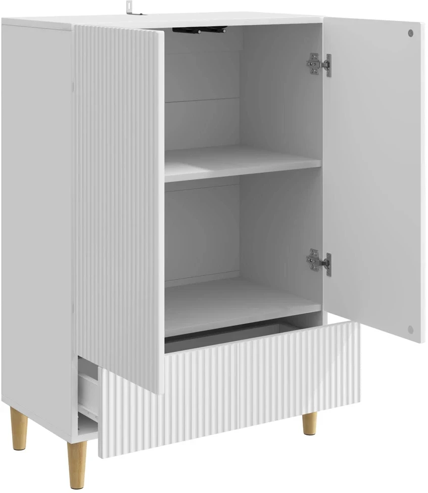 Kabalas Itin blizgi balta 66 x 34,5 x 95 cm Apdirbta mediena