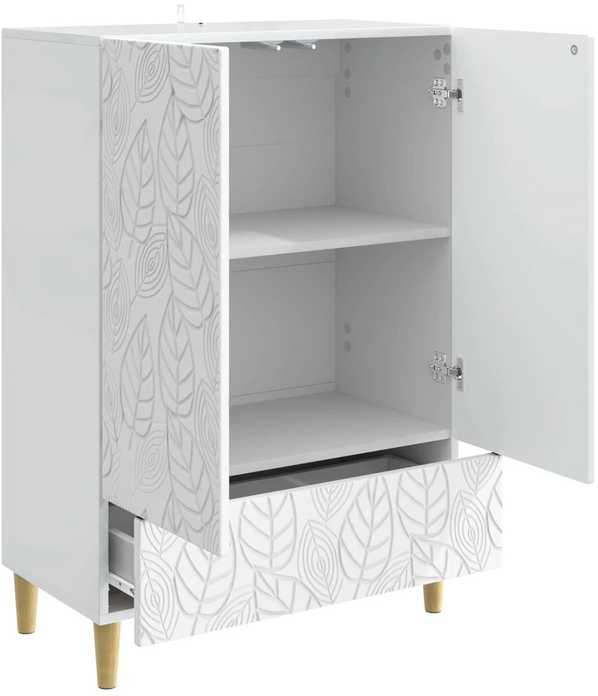 Kabalas Itin blizgi balta 66 x 34,5 x 95 cm Apdirbta mediena