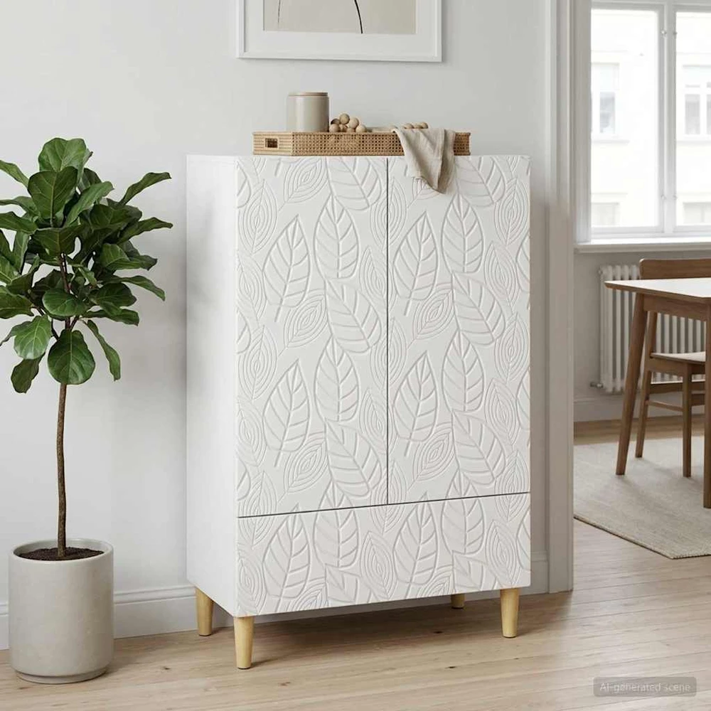 Kabalas Itin blizgi balta 66 x 34,5 x 95 cm Apdirbta mediena