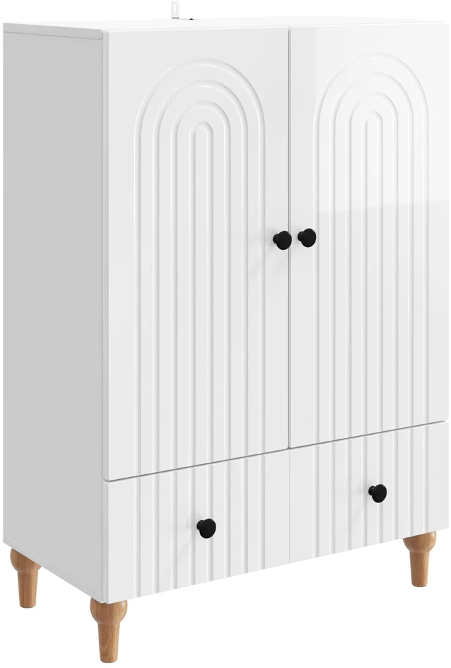 Kabalas Itin blizgi balta 66 x 34,5 x 95 cm Apdirbta mediena