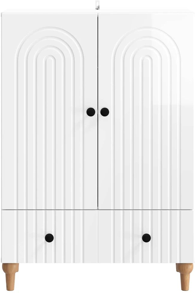 Kabalas Itin blizgi balta 66 x 34,5 x 95 cm Apdirbta mediena