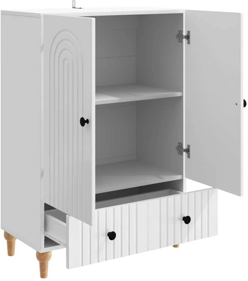 Kabalas Itin blizgi balta 66 x 34,5 x 95 cm Apdirbta mediena