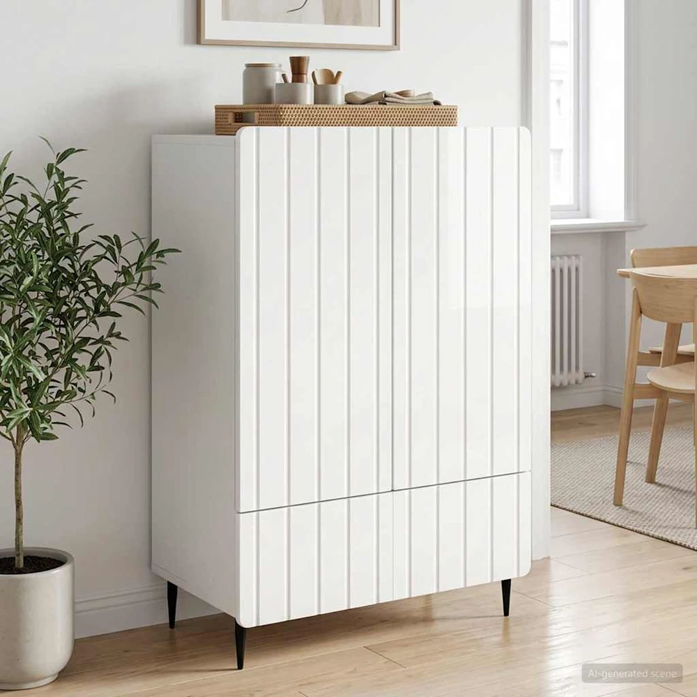 Kabalas Itin blizgi balta 66 x 34,5 x 97 cm Apdirbta mediena