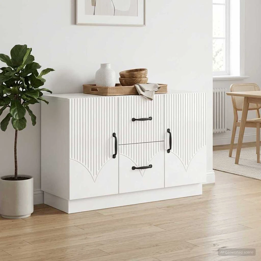 Kabalas Itin blizgi balta 89 x 34,5 x 57 cm Apdirbta mediena