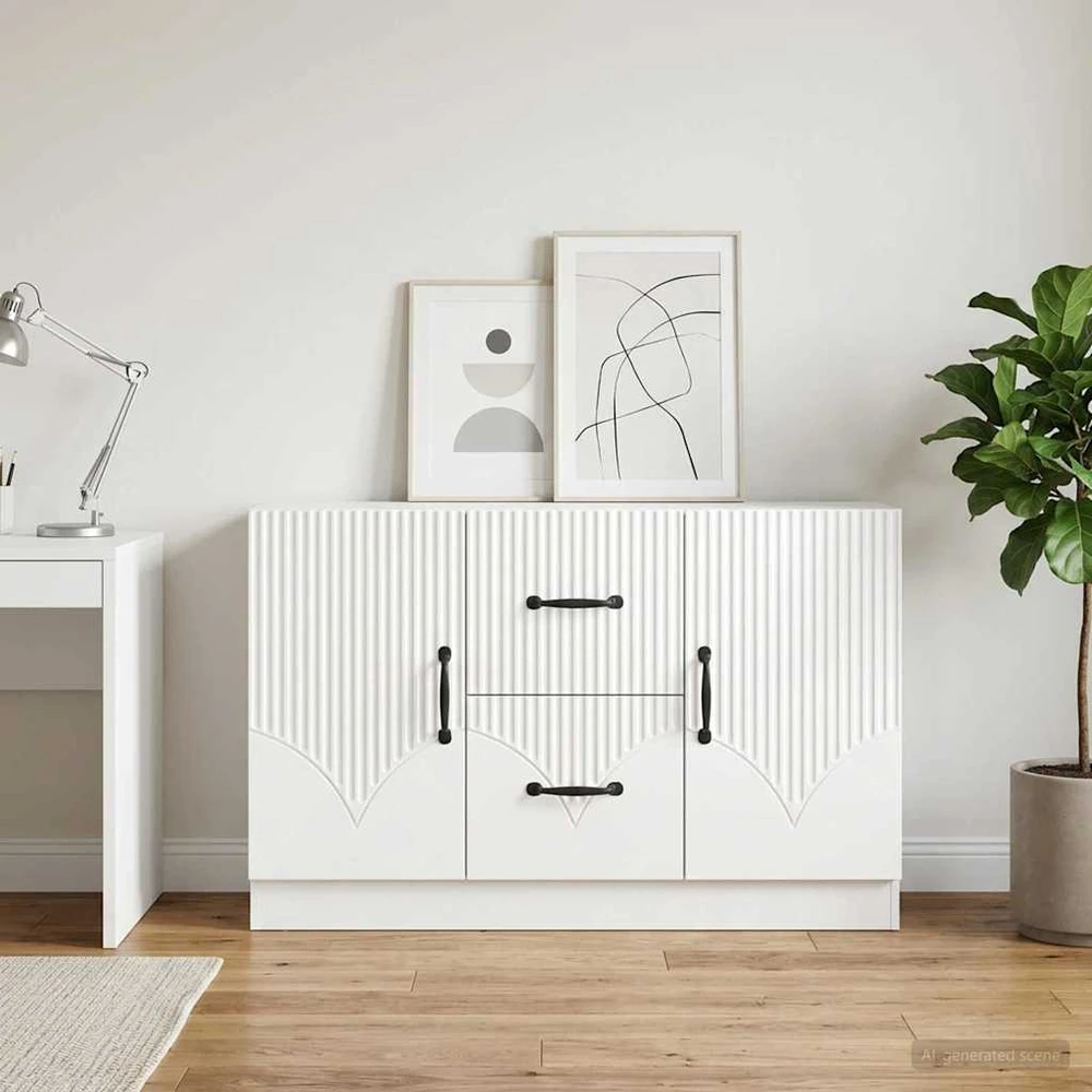 Kabalas Itin blizgi balta 89 x 34,5 x 57 cm Apdirbta mediena