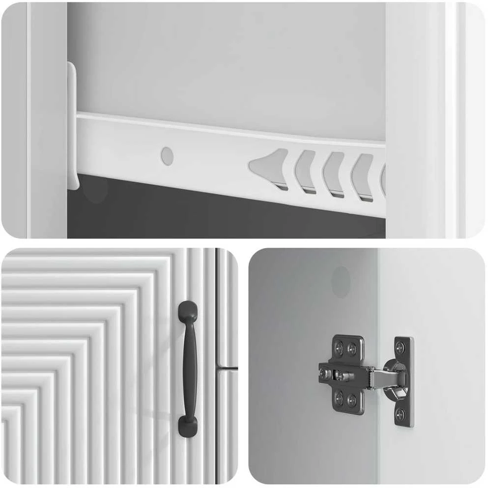Kabalas Itin blizgi balta 89 x 34,5 x 60 cm Apdirbta mediena