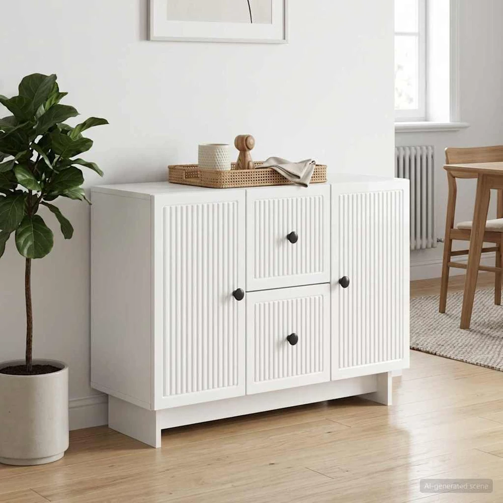 Kabalas Itin blizgi balta 89 x 34,5 x 60 cm Apdirbta mediena