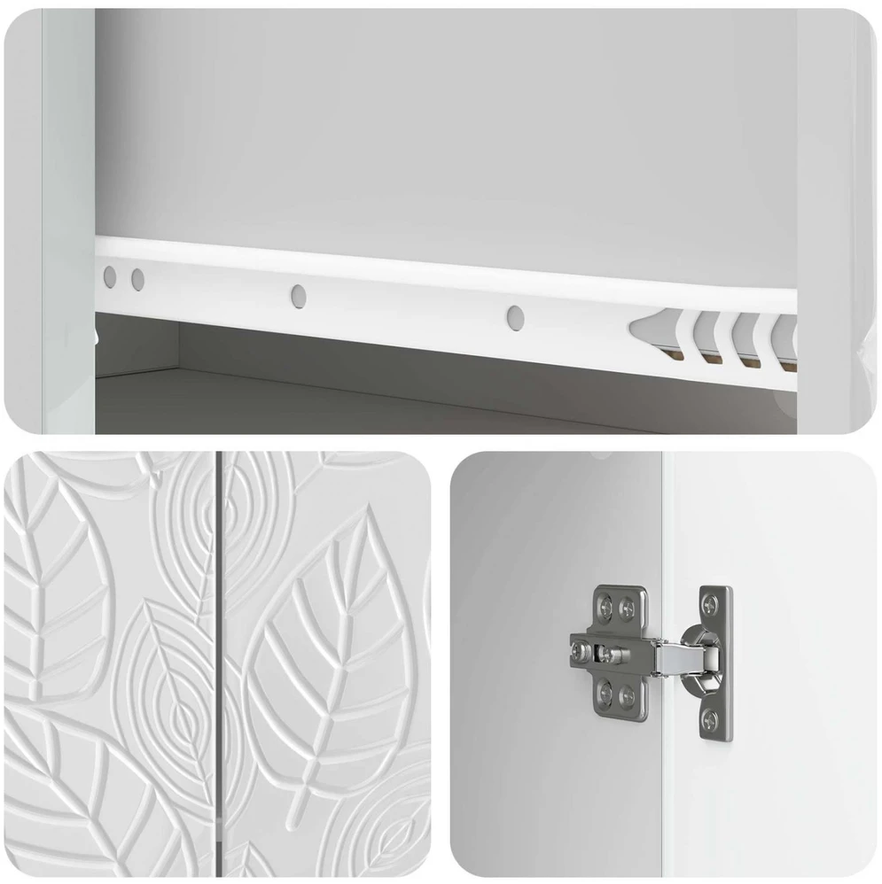 Kabalas Itin blizgi balta 89 x 34,5 x 60 cm Apdirbta mediena