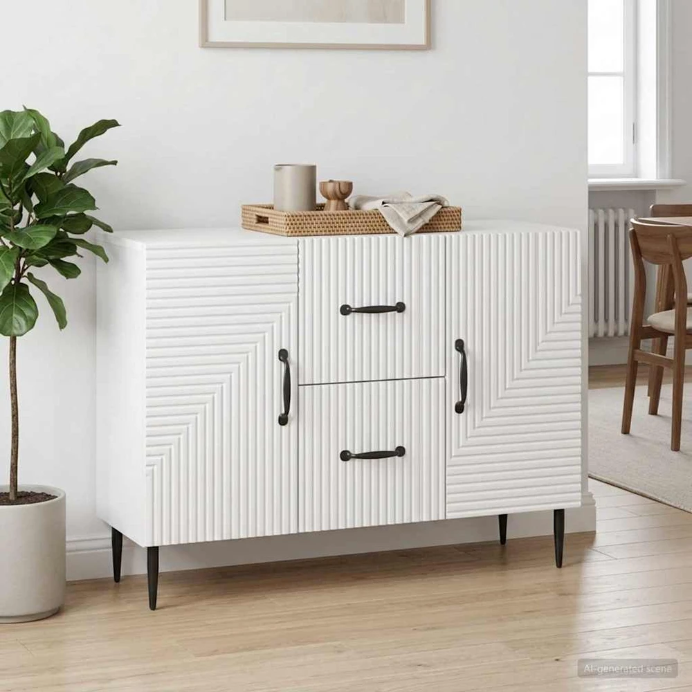 Kabalas Itin blizgi balta 89 x 34,5 x 60 cm Apdirbta mediena