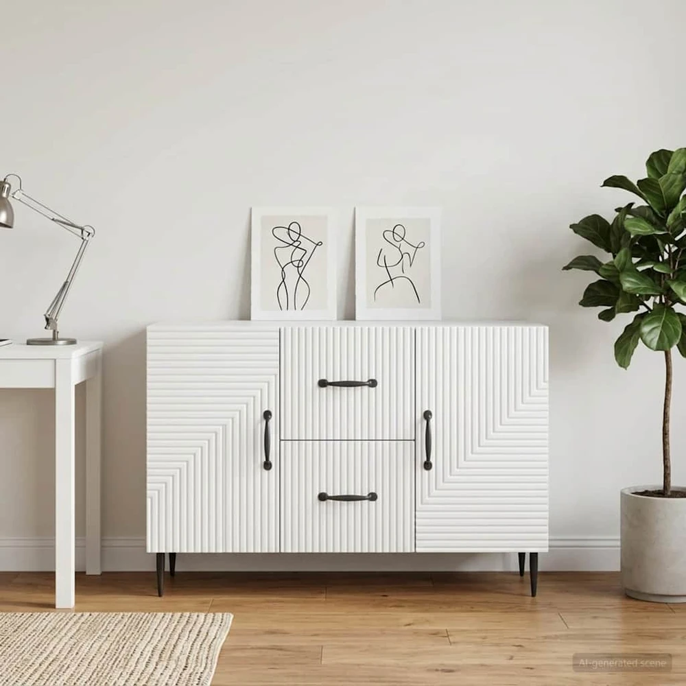 Kabalas Itin blizgi balta 89 x 34,5 x 60 cm Apdirbta mediena