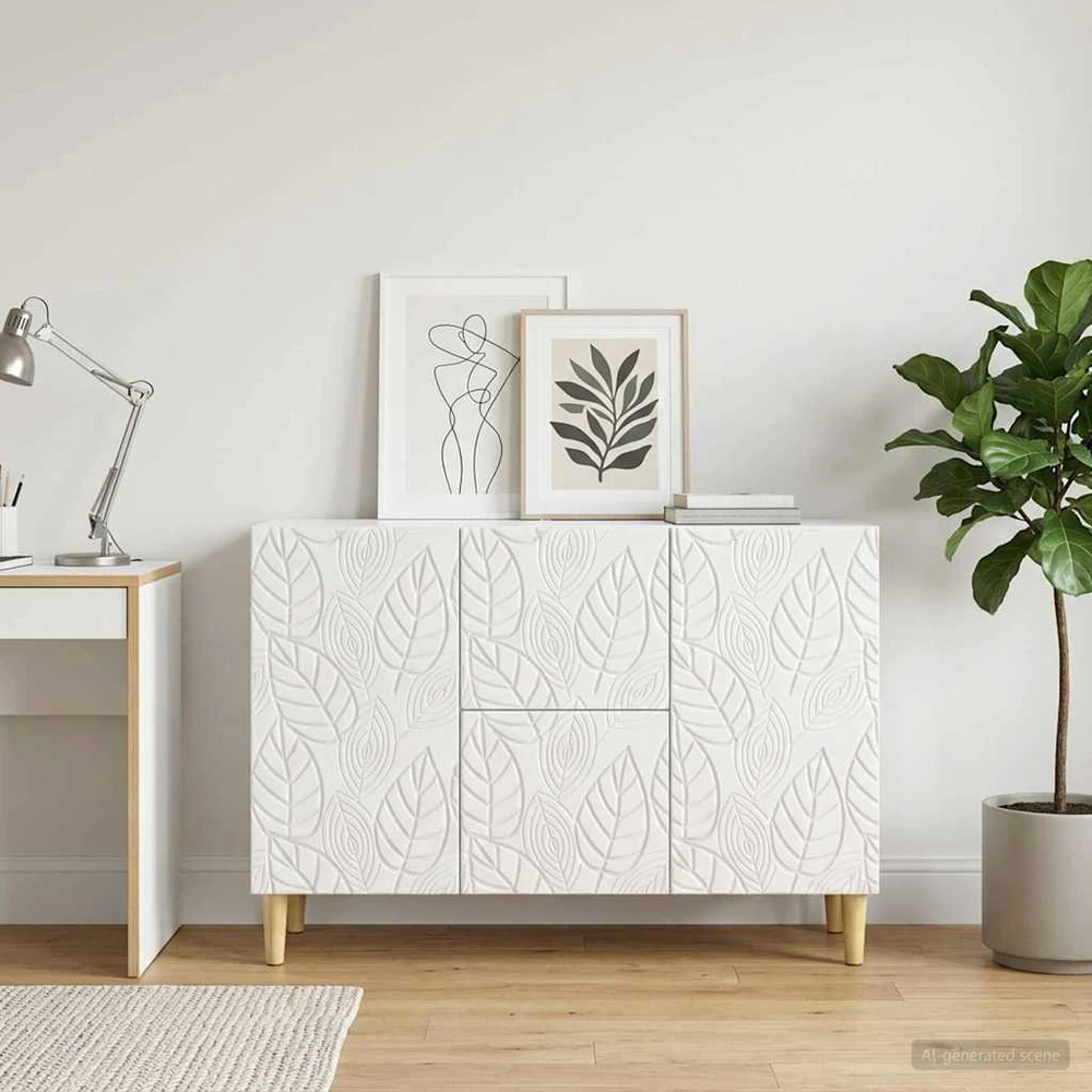 Kabalas Itin blizgi balta 89 x 34,5 x 60 cm Apdirbta mediena