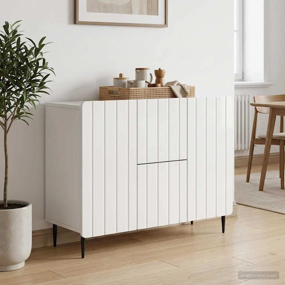 Kabalas Itin blizgi balta 89 x 34,5 x 62 cm Apdirbta mediena