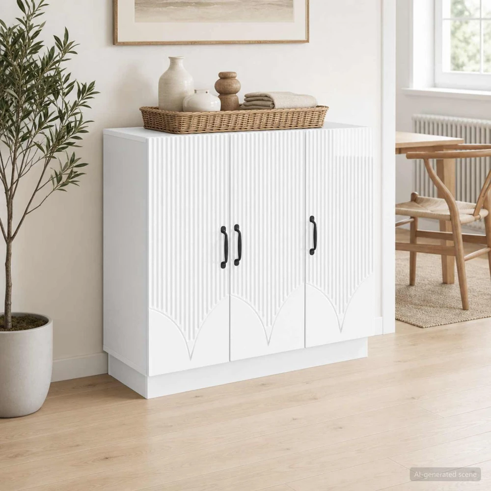 Kabalas Itin blizgi balta 89 x 34,5 x 77 cm Apdirbta mediena