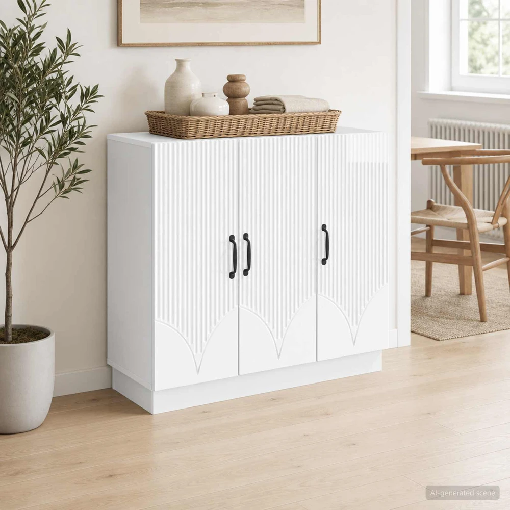 Kabalas Itin blizgi balta 89 x 34,5 x 77 cm Apdirbta mediena