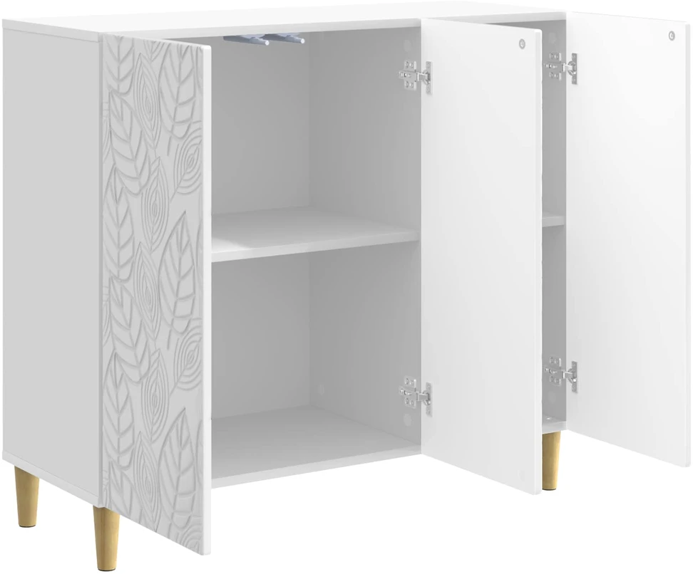 Kabalas Itin blizgi balta 89 x 34,5 x 80 cm Apdirbta mediena