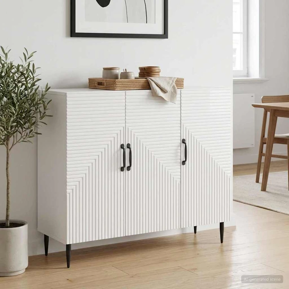 Kabalas Itin blizgi balta 89 x 34,5 x 80 cm Apdirbta mediena