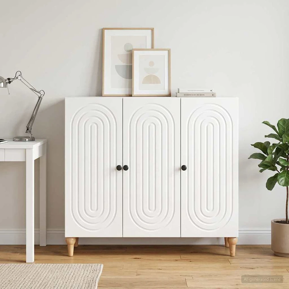 Kabalas Itin blizgi balta 89 x 34,5 x 80 cm Apdirbta mediena