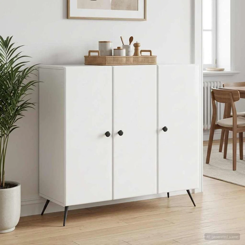 Kabalas Itin blizgi balta 89 x 34,5 x 80 cm Apdirbta mediena