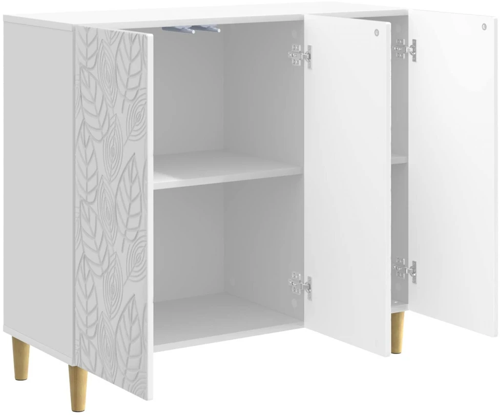 Kabalas Itin blizgi balta 89 x 34,5 x 80 cm Apdirbta mediena
