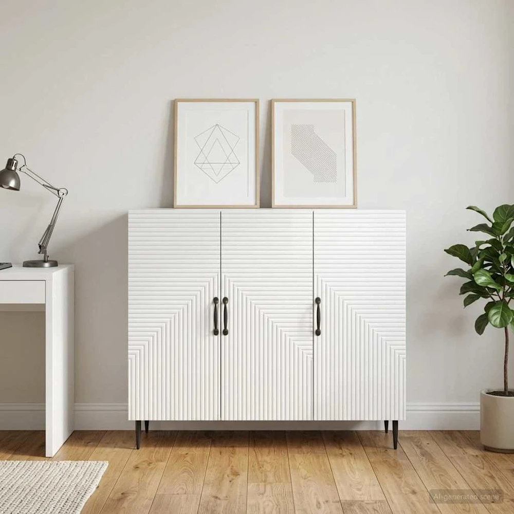 Kabalas Itin blizgi balta 89 x 34,5 x 80 cm Apdirbta mediena