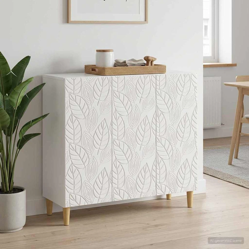 Kabalas Itin blizgi balta 89 x 34,5 x 80 cm Apdirbta mediena