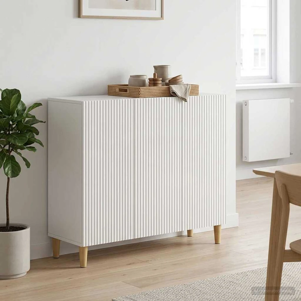 Kabalas Itin blizgi balta 89 x 34,5 x 80 cm Apdirbta mediena