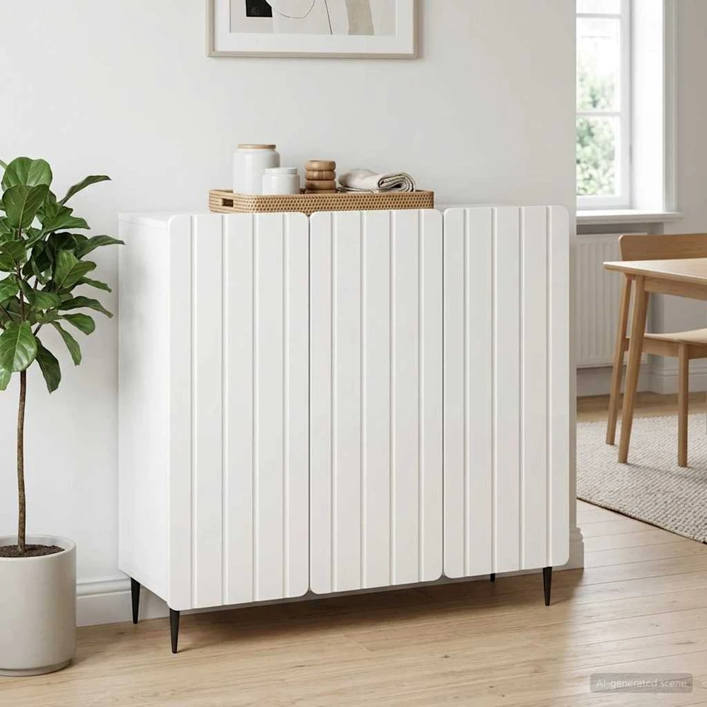 Kabalas Itin blizgi balta 89 x 34,5 x 82 cm Apdirbta mediena